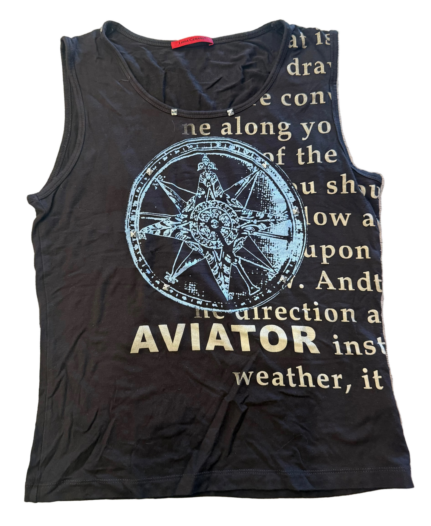Luisa Cerano Aviator Printed Tank