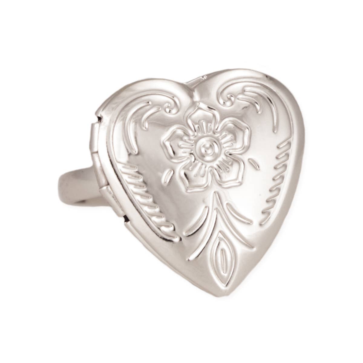 Cherished Memories Heart-Shaped Locket Ring