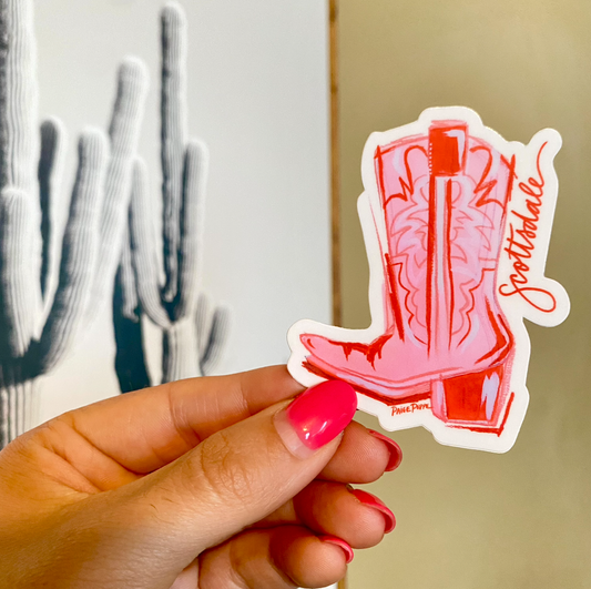 "Scottsdale" Cowboy Cowgirl Boot Sticker