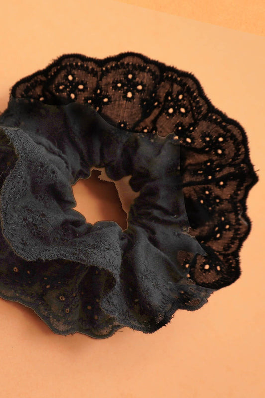 Large Lace Cottagecore Vintage-Inspired Scrunchies