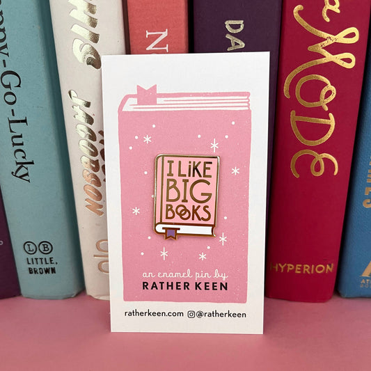"I Like Big Books" Enamel Pin