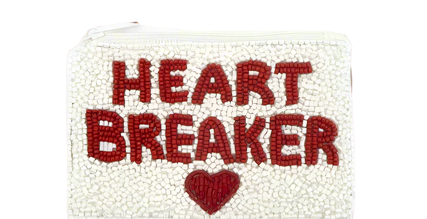 "Heart Breaker" Beaded Coin Purse
