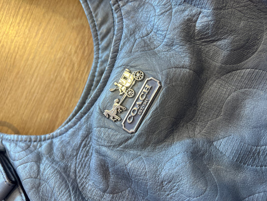 Y2K Coach Madison Maggie Slate Blue Shoulder Bag