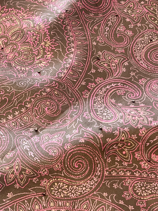 Y2K Ann Taylor LOFT Paisley Beaded Fringe Midi Skirt