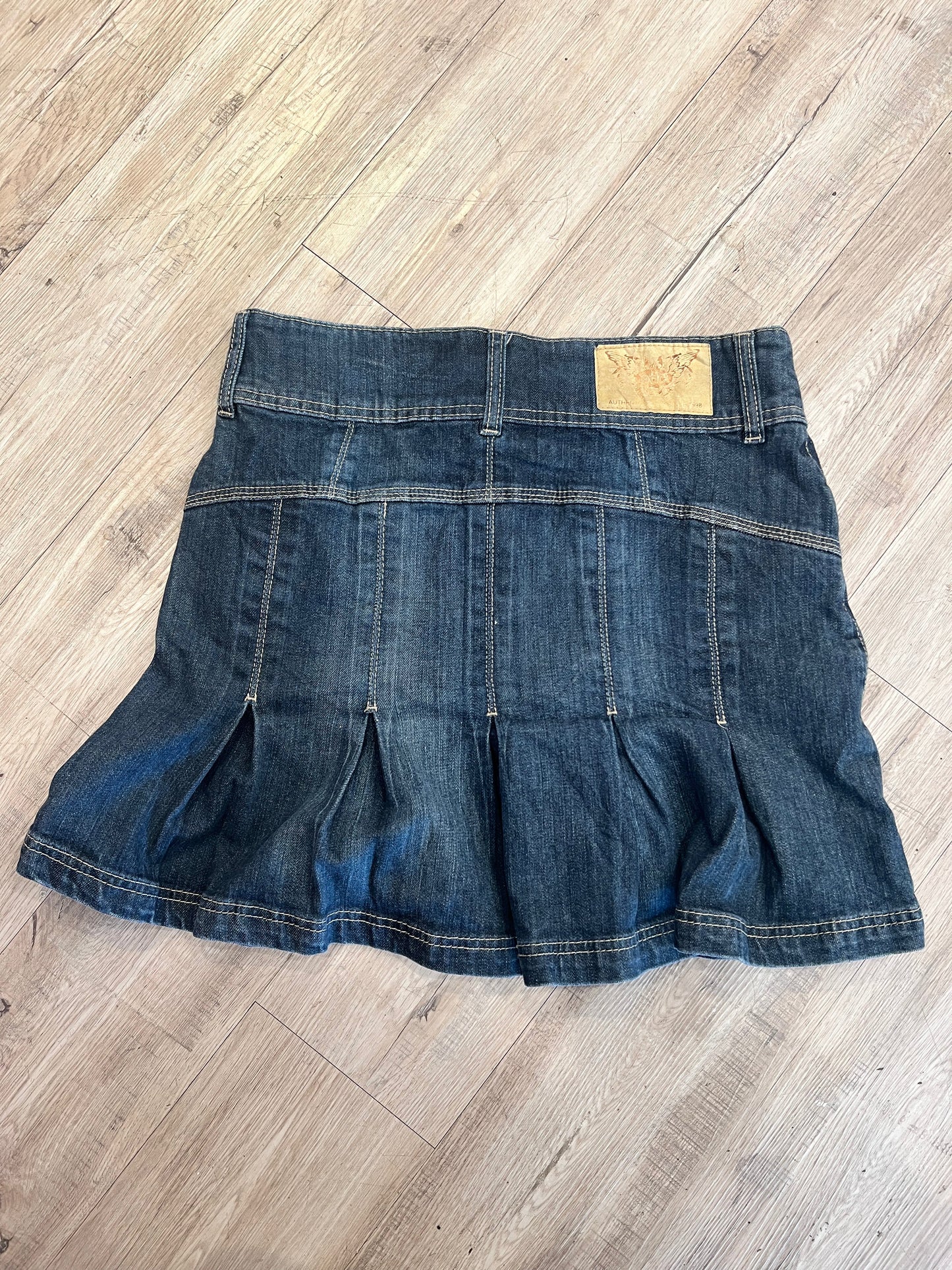 CDC by Esprit Vintage European Pleated Denim Mini Skirt