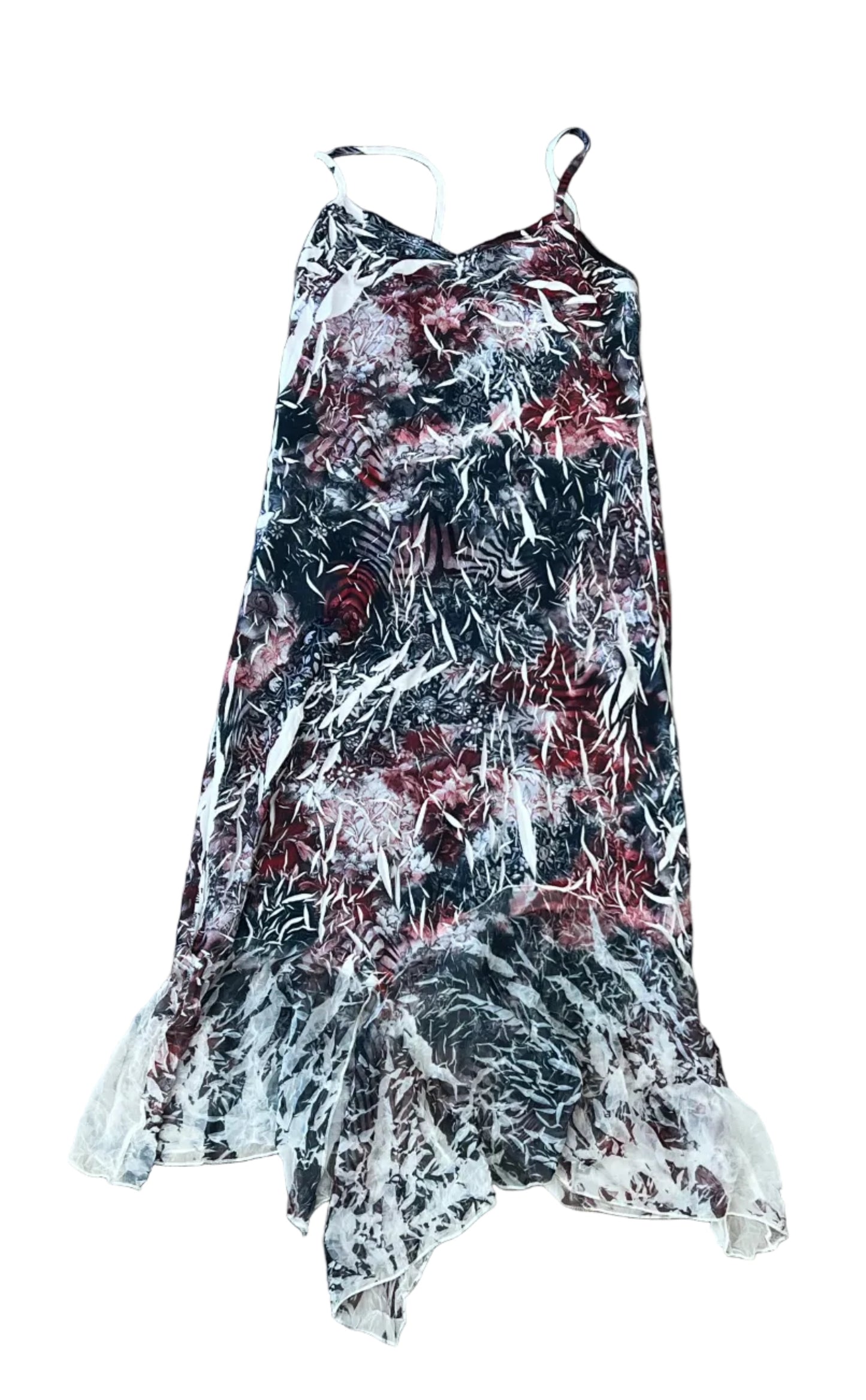 Y2K Asymmetrical Floral Print Dress