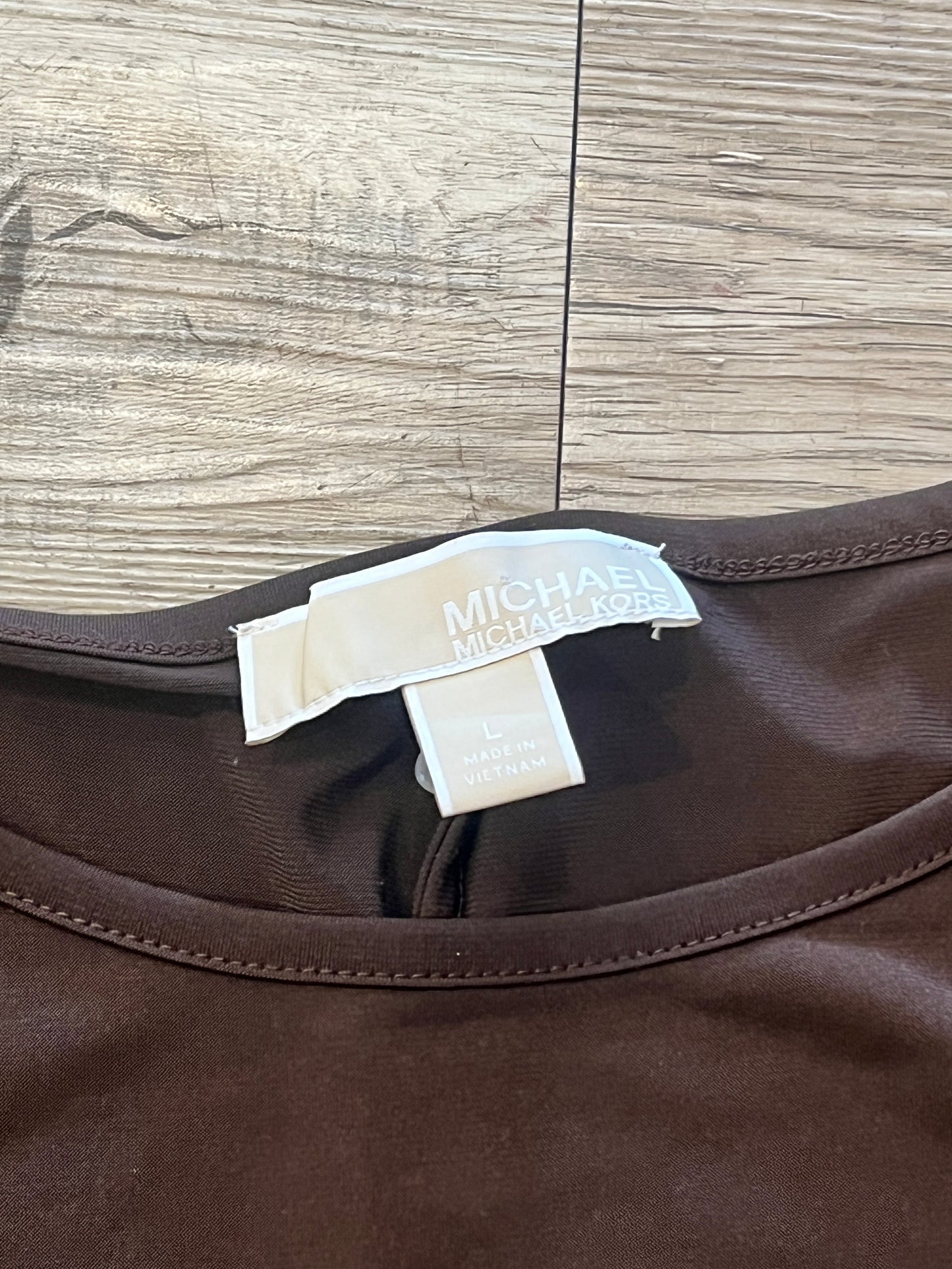 Michael Kors Studded Chocolate Brown Dress