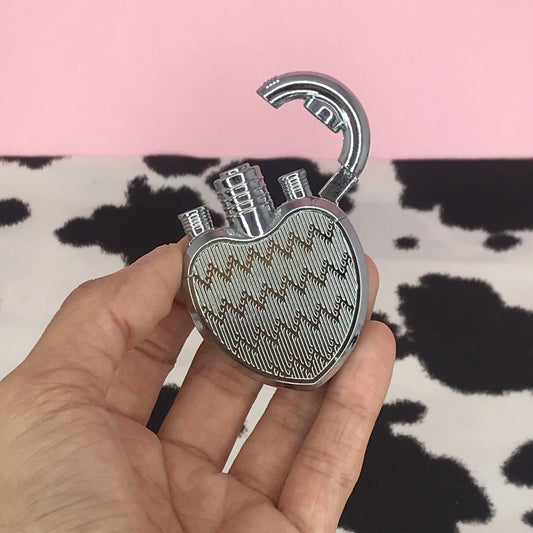 Silver Heart Lock Lighter