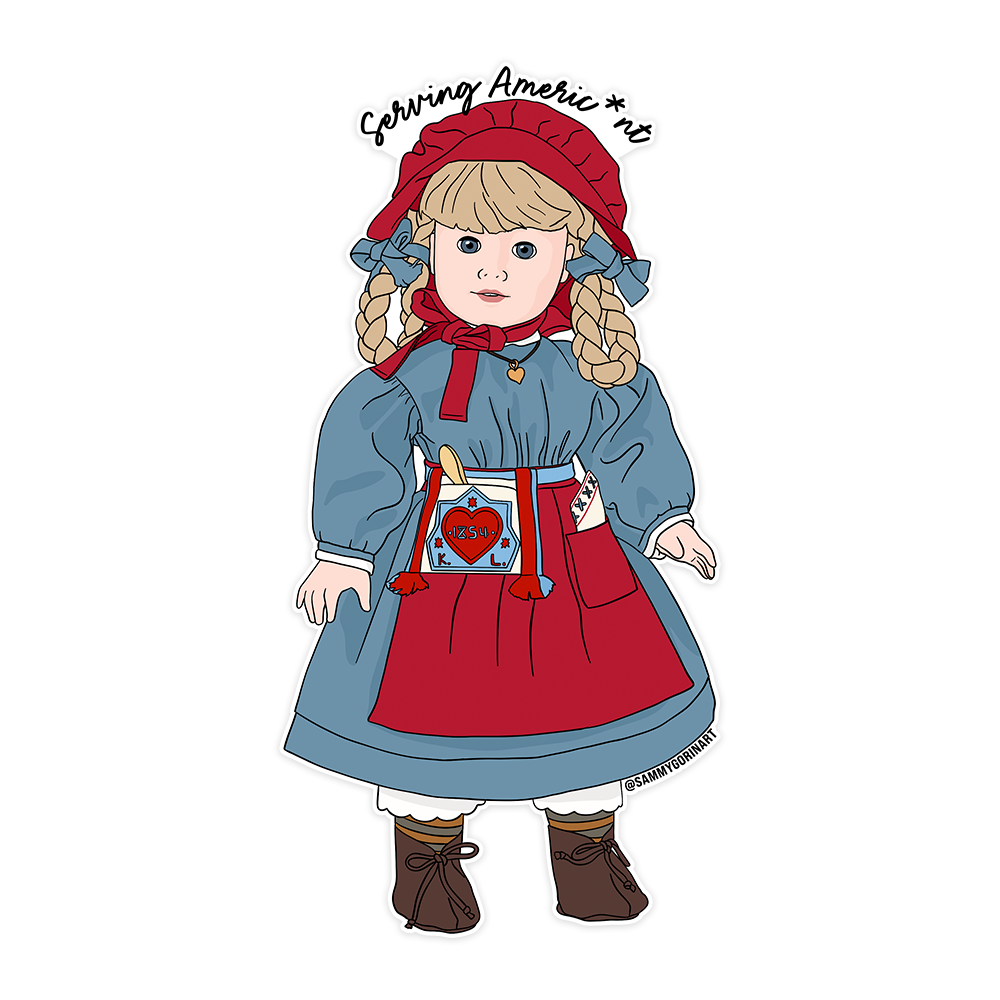 Kirsten "Americ*nt" American Girl Doll Sticker