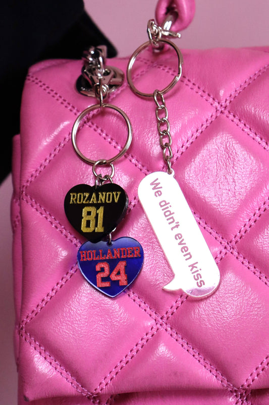 Heated Rivalry Glitter Heart Bag Charm