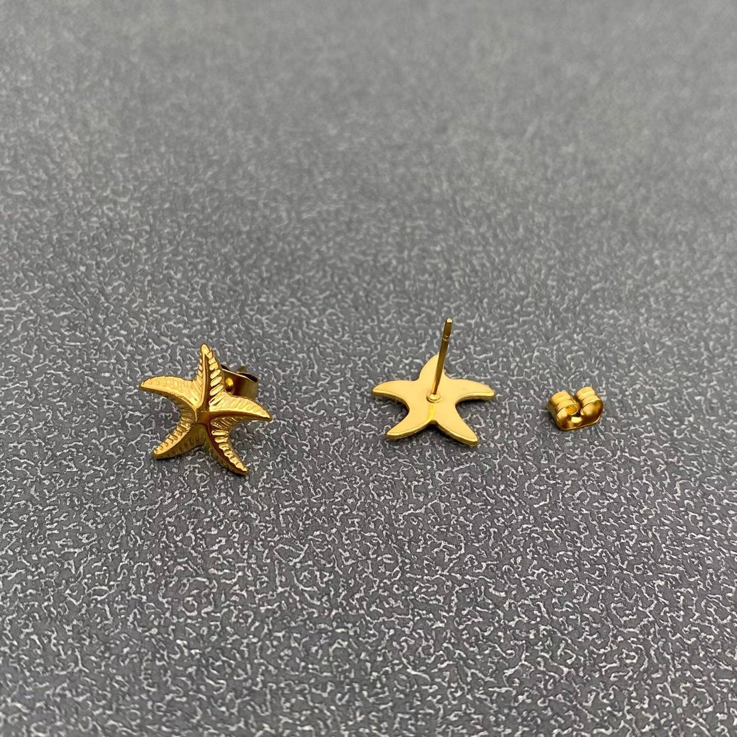 Golden Starfish Studs