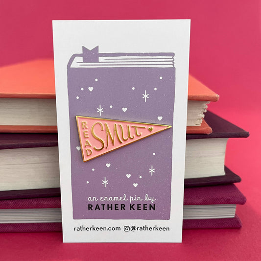 "Read Smut" Enamel Lapel Pin