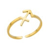 Zodiac Sign Gold Ring (Adjustable)