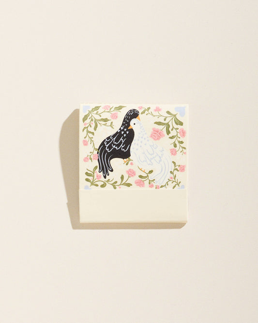 "Match Made In Heaven"  Love Birds Stem Matchbook