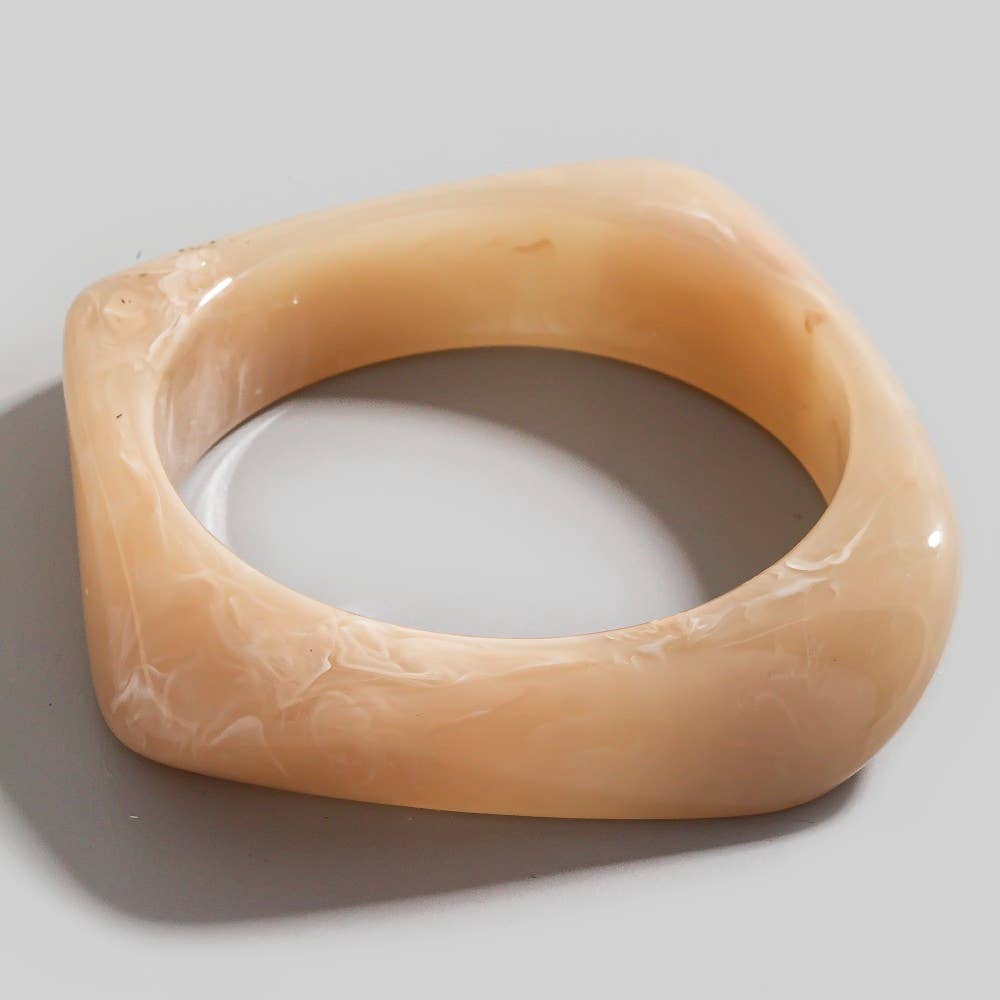Large Marble Resin Bangle Bracelet