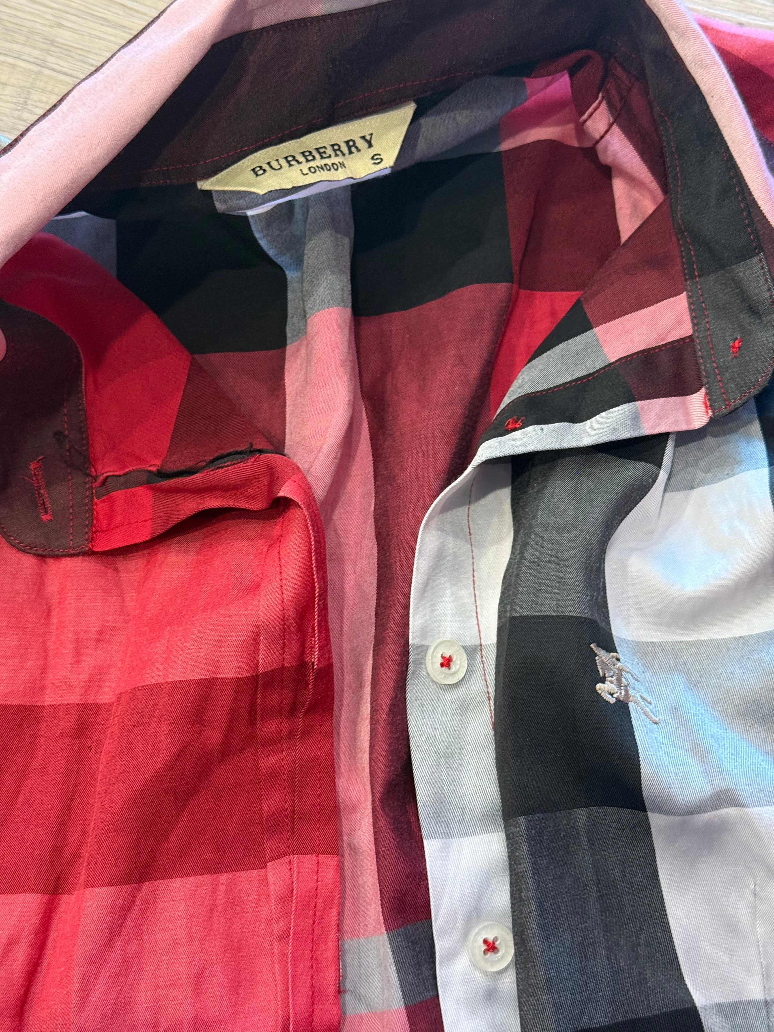 Y2K Burberry Plaid Button Up