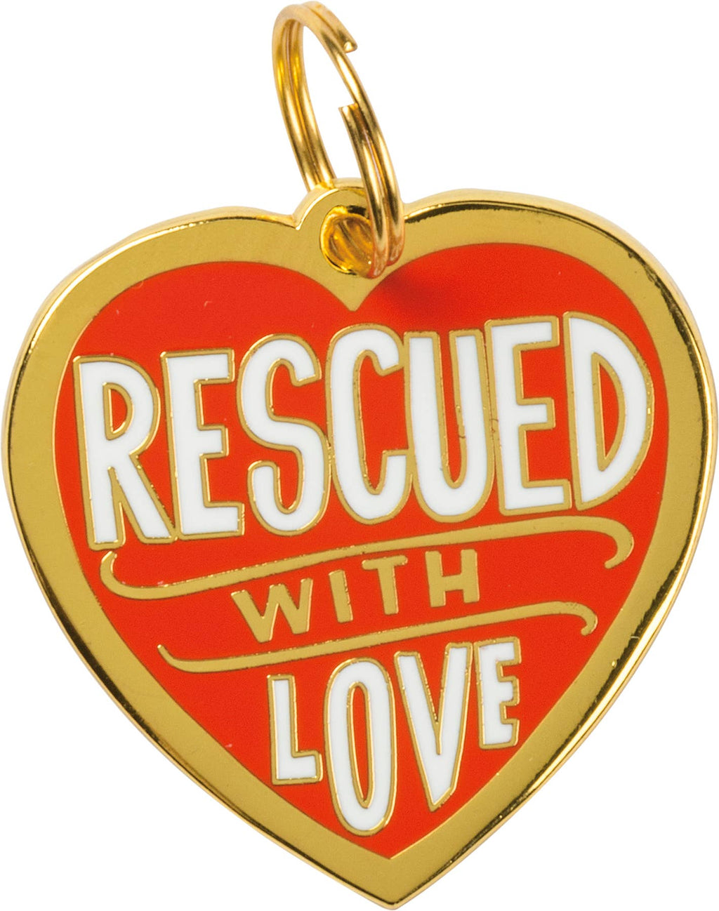 "Rescued With Love" Collar Charm