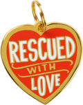 "Rescued With Love" Collar Charm