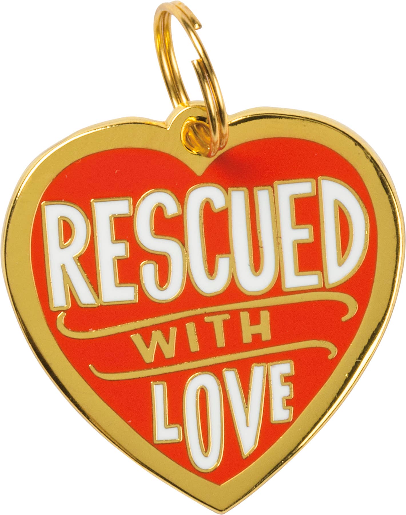 "Rescued With Love" Collar Charm