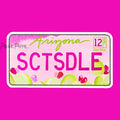 "Scottsdale License Plate" Diecut Sticker