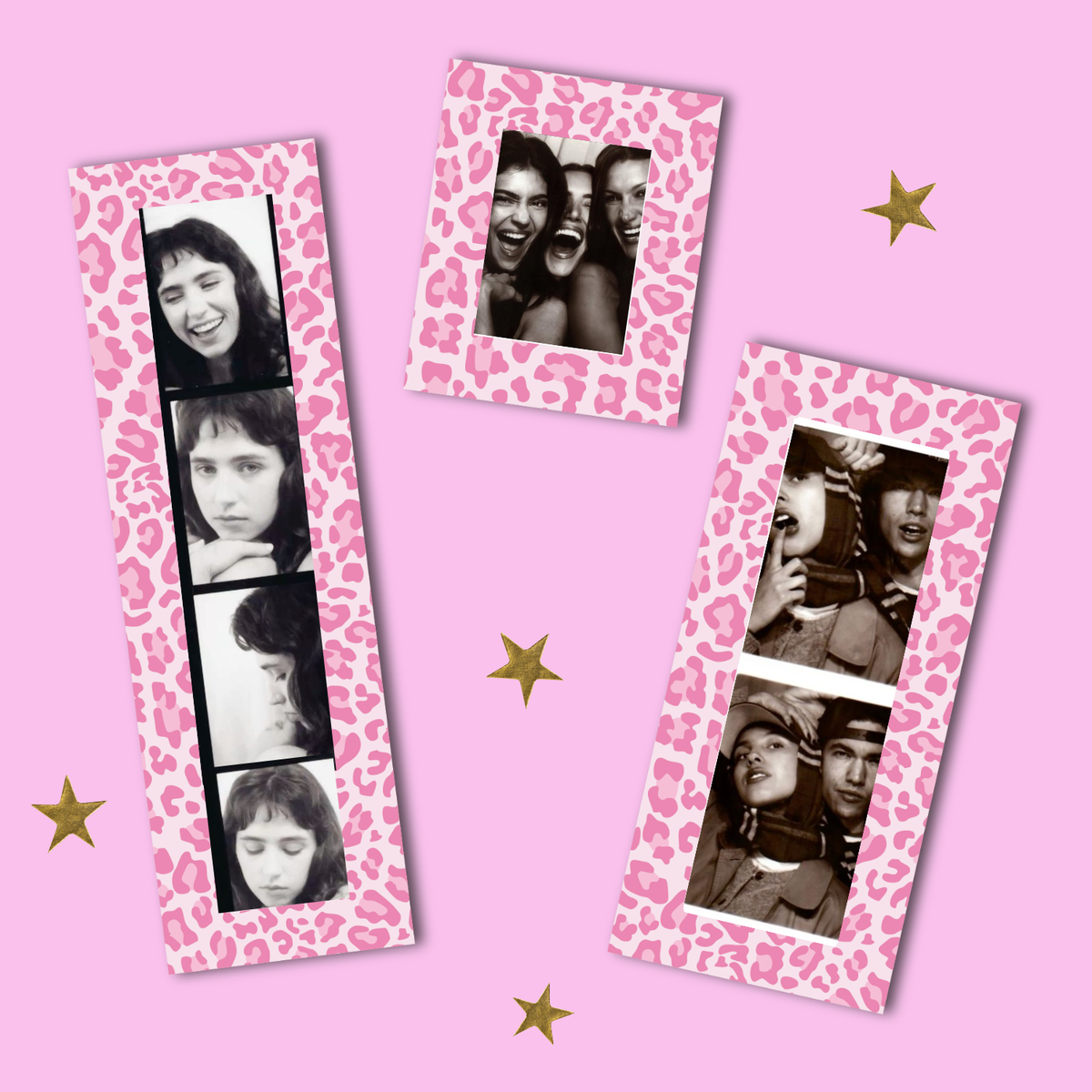 "CHEETAH CUTIE" Photo Strip Magnet Frame | Fridge Home Décor