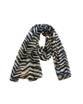 Zebra Print Chiffon Scarf – Y2K Festivalwear