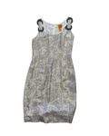 Tory Burch Silver Sequin Strap Dress – Size 8