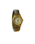 Vintage Two-Tone Stretch Bracelet Quartz Watch