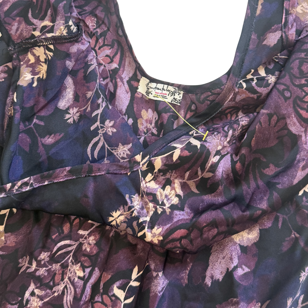 Free People Purple Satin Slip Dress – Size XS