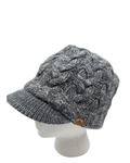 Vintage Adidas Gray Cable Knit Newsboy Hat