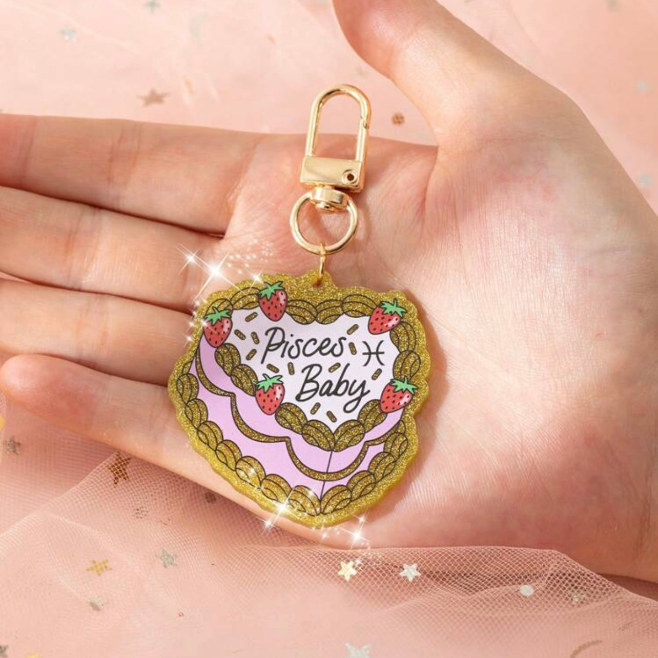 Zodiac Vintage Cake Keychain