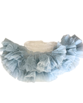 True Vintage Light Blue Tulle Petticoat Crinoline Ruffle Skirt – Size XXL