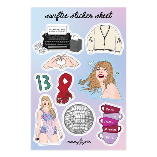 Taylor Swift "Swiftie" Sticker Sheet