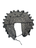 Y2K Statement Black Net Sequins Bolero Scarf