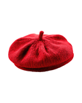 Vintage Red Knit Beret Hat