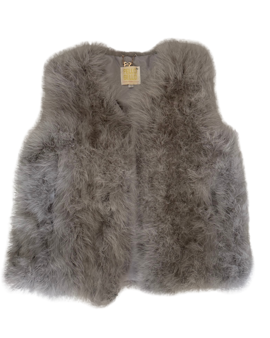 Pellobello Y2K Gray Faux Fur Vest – Swedish Brand | One Size S/M