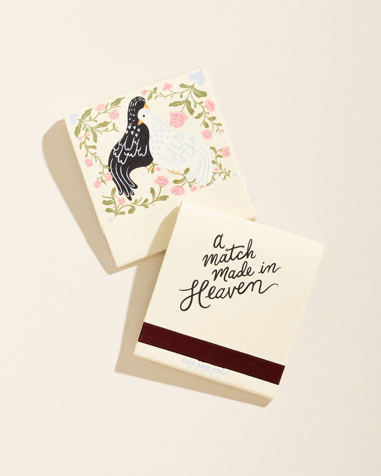"Match Made In Heaven"  Love Birds Stem Matchbook