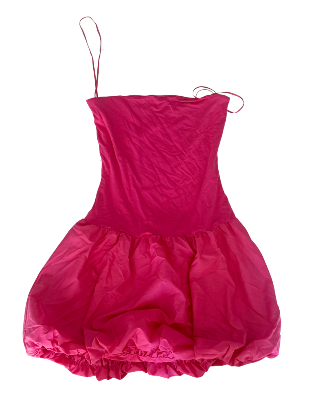 Urban Outfitters Hot Pink Strapless Bubble Mini Dress – Size XS