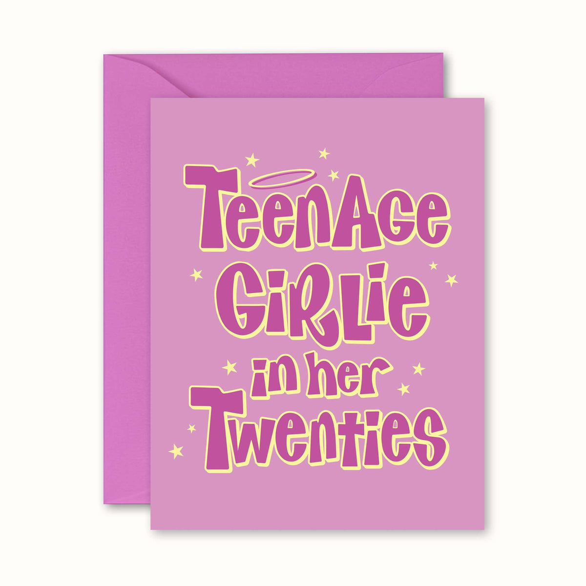 "Teenage Girlie In Her Twenties" Y2K Nostalgic Birthday Card