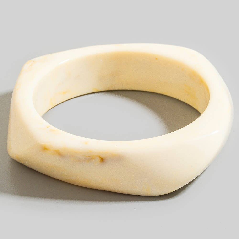 Large Marble Resin Bangle Bracelet