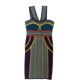 BCBGMAXAZRIA Colorful Aztec Bodycon Halter Dress – Size S/M