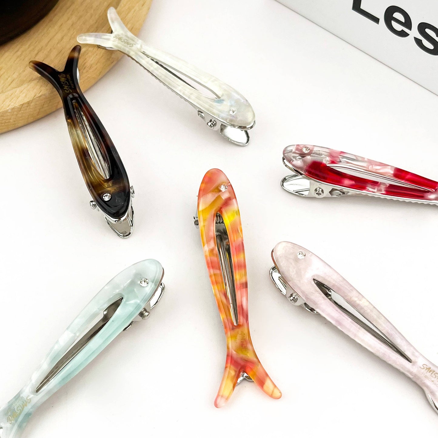 Hollow Fishbone Acetate Duckbill Hair Clip