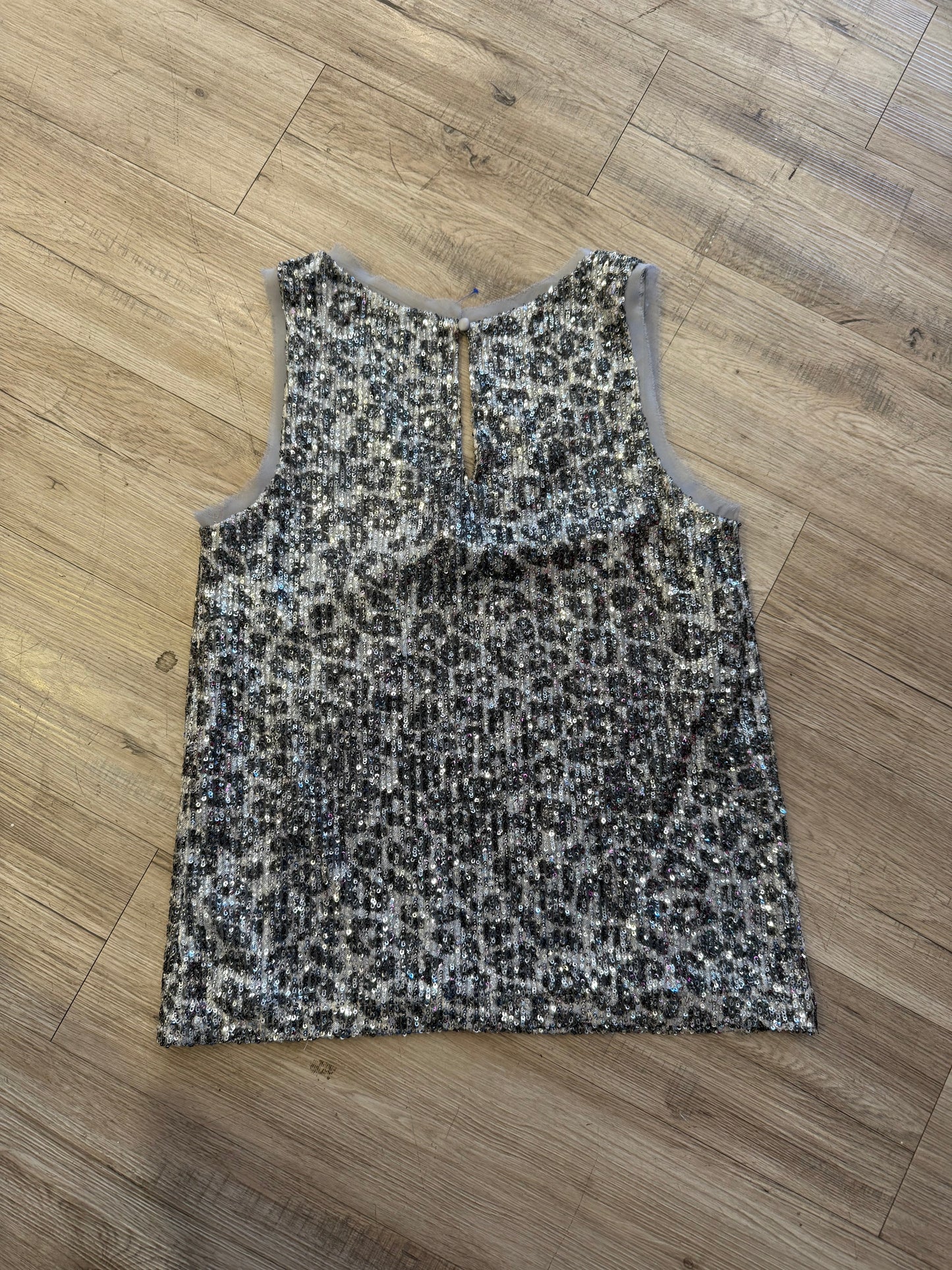 Y2K Leopard Sequin Tank Top