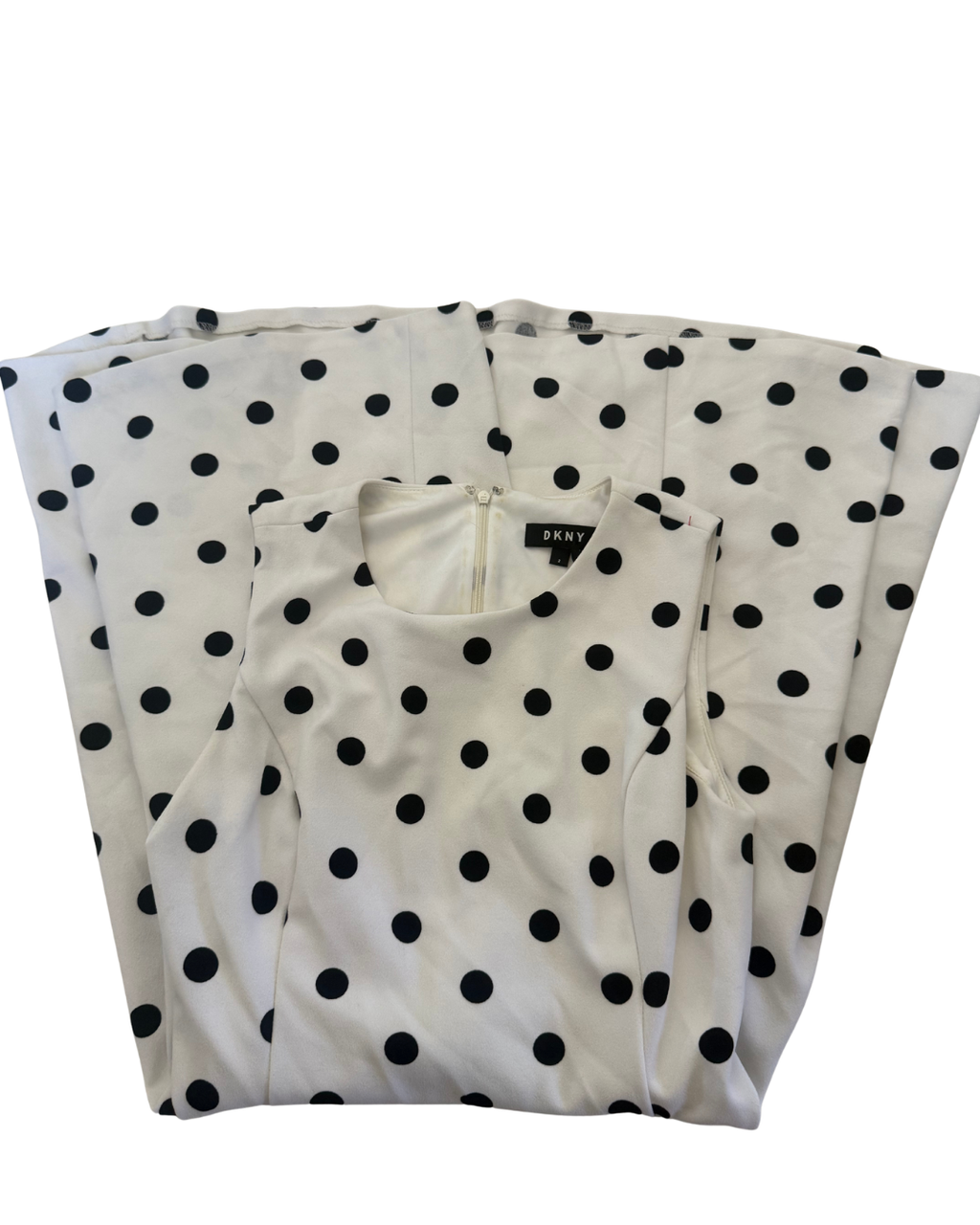 Vintage Y2K DKNY Polka Dot High-Neck Dress – Size 2