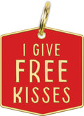 "I Give Free Kisses" Collar Charm