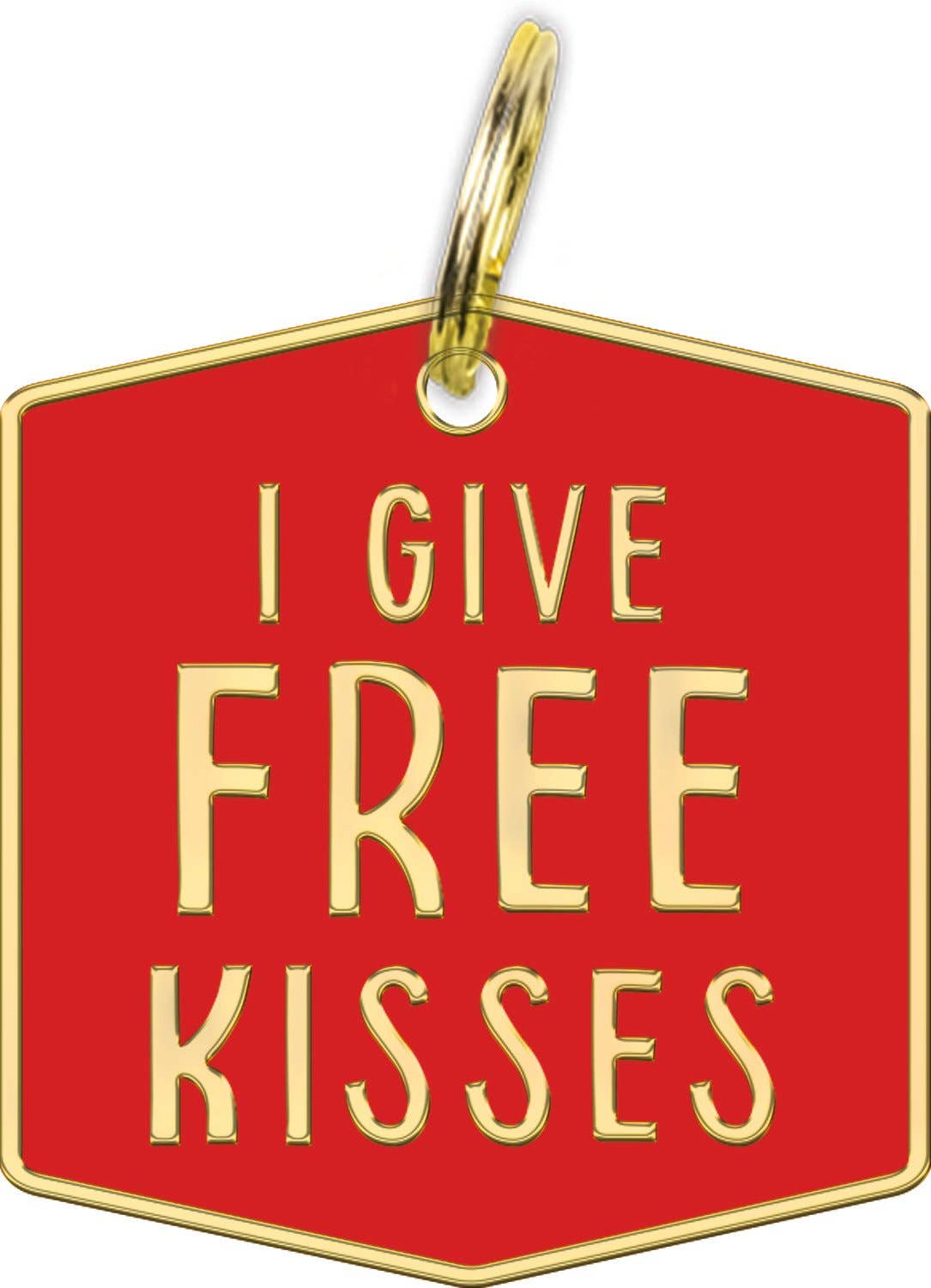 "I Give Free Kisses" Collar Charm
