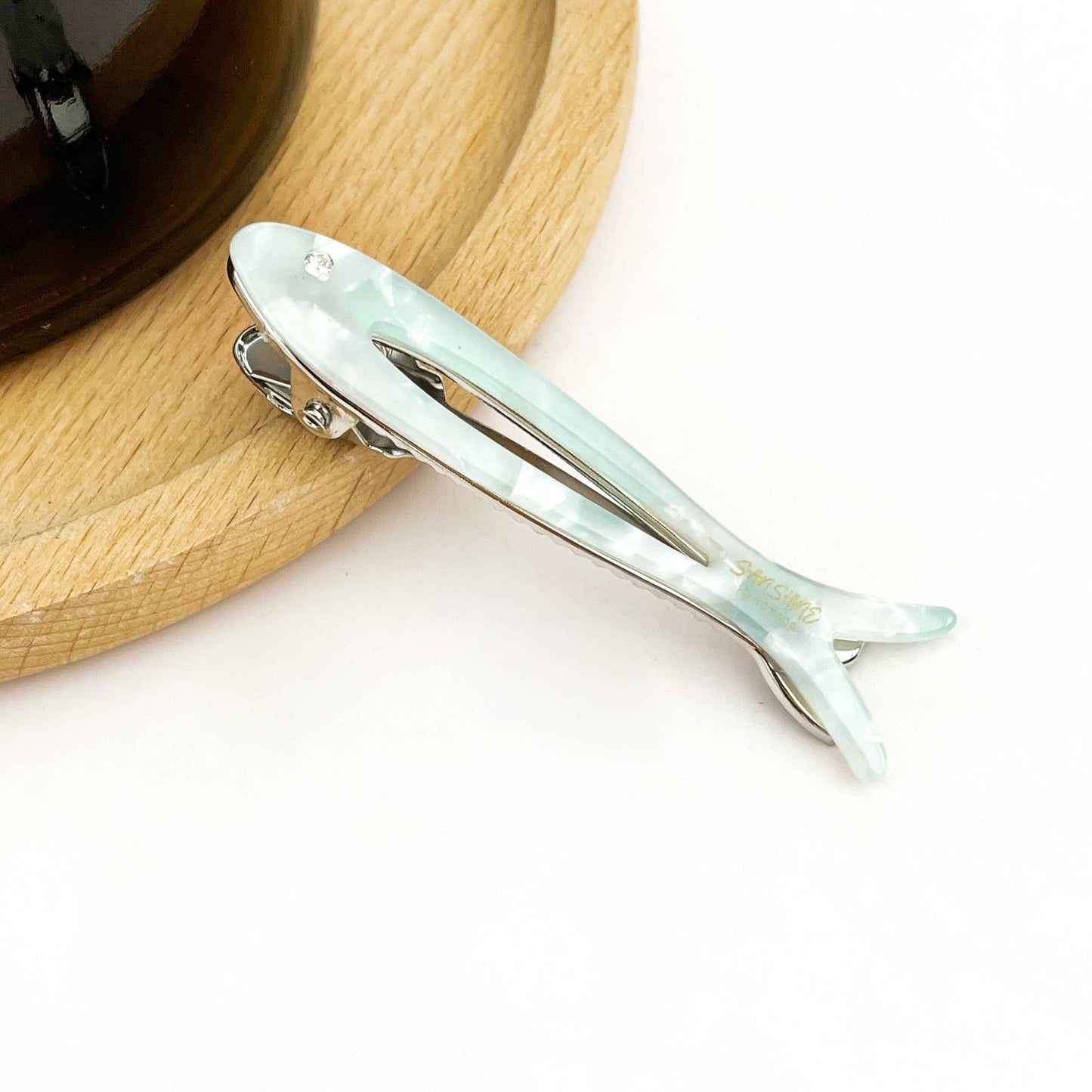 Hollow Fishbone Acetate Duckbill Hair Clip