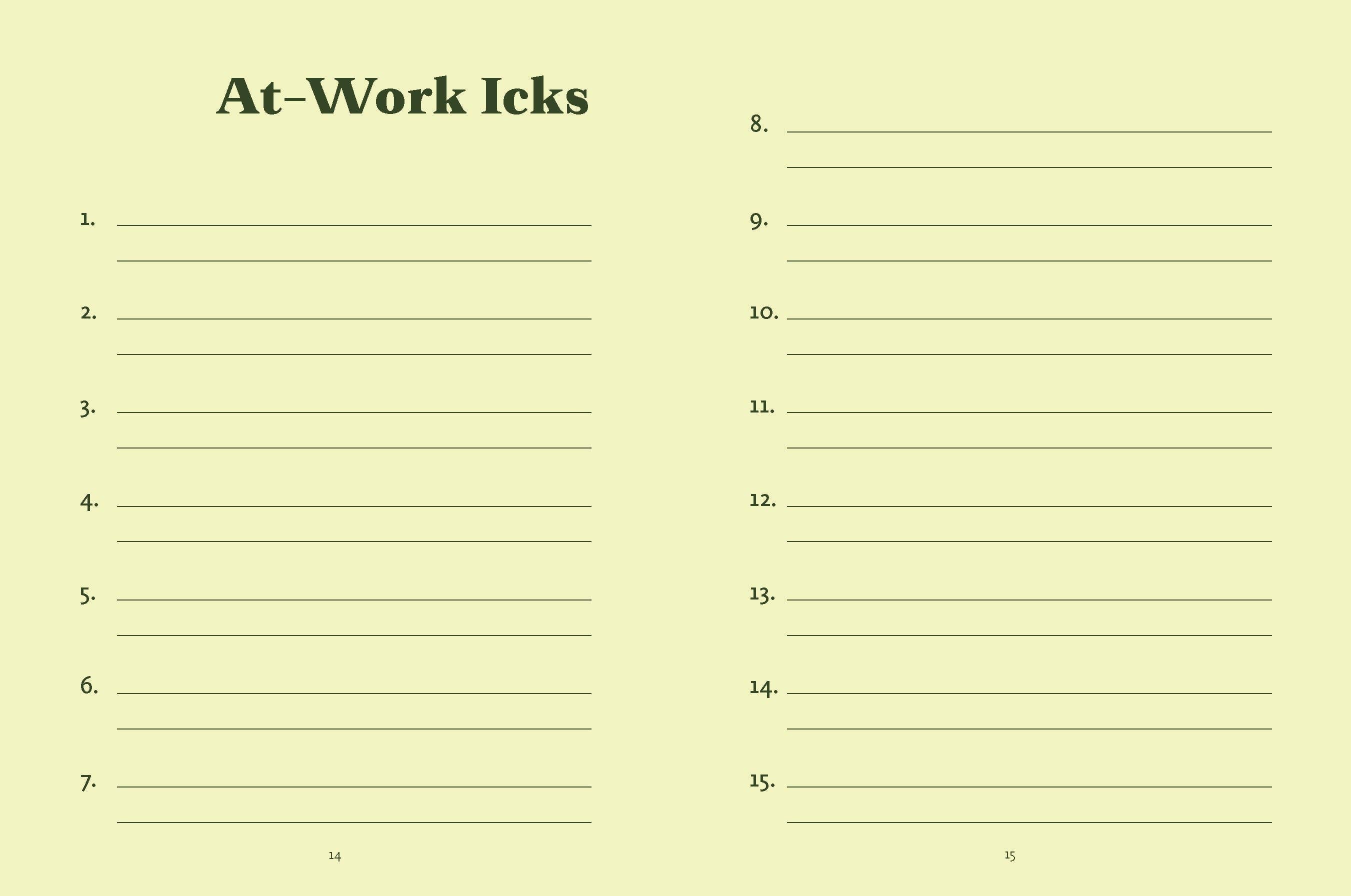 The Ick Journal