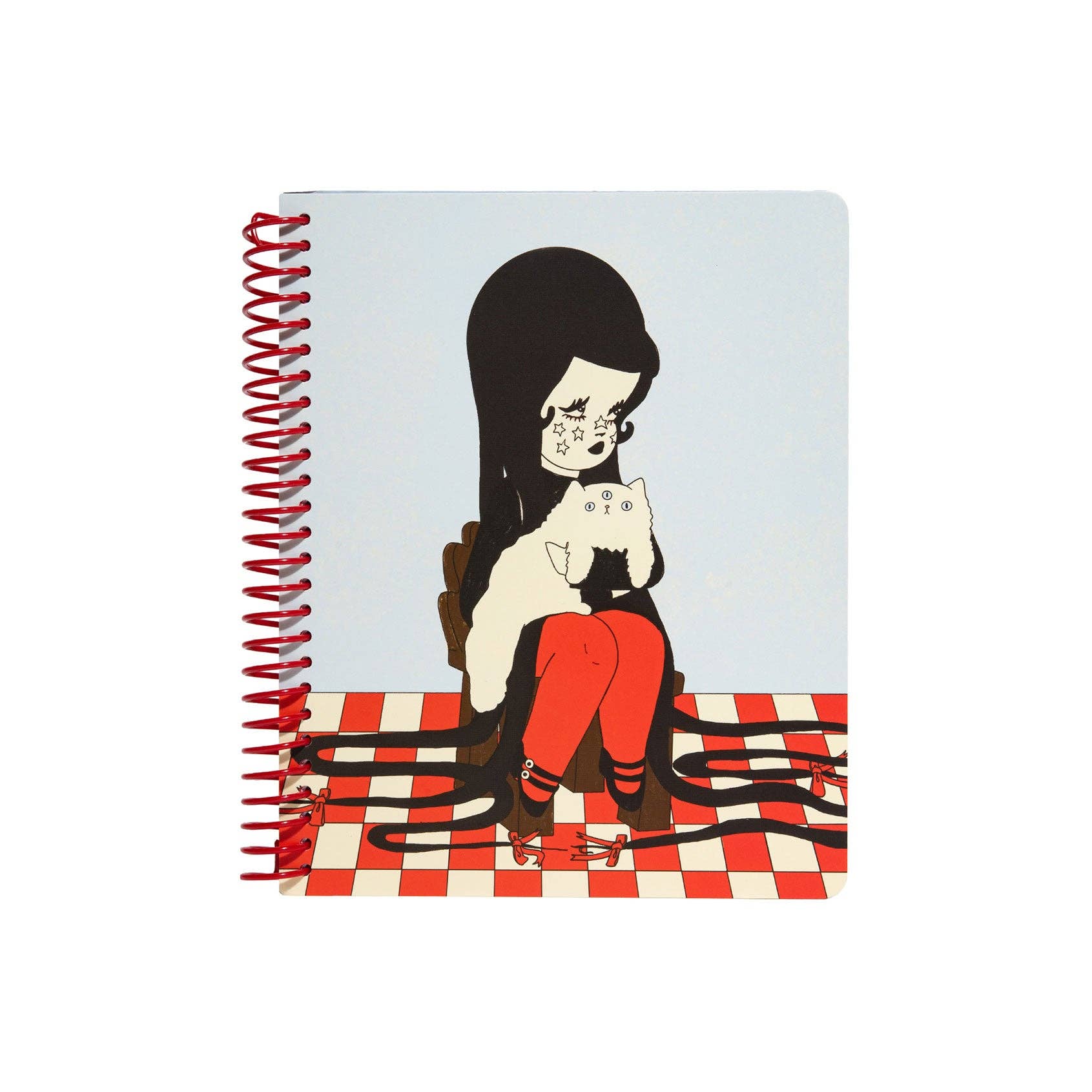 Valfre "Love Cats Blanco" Spiral Notebook