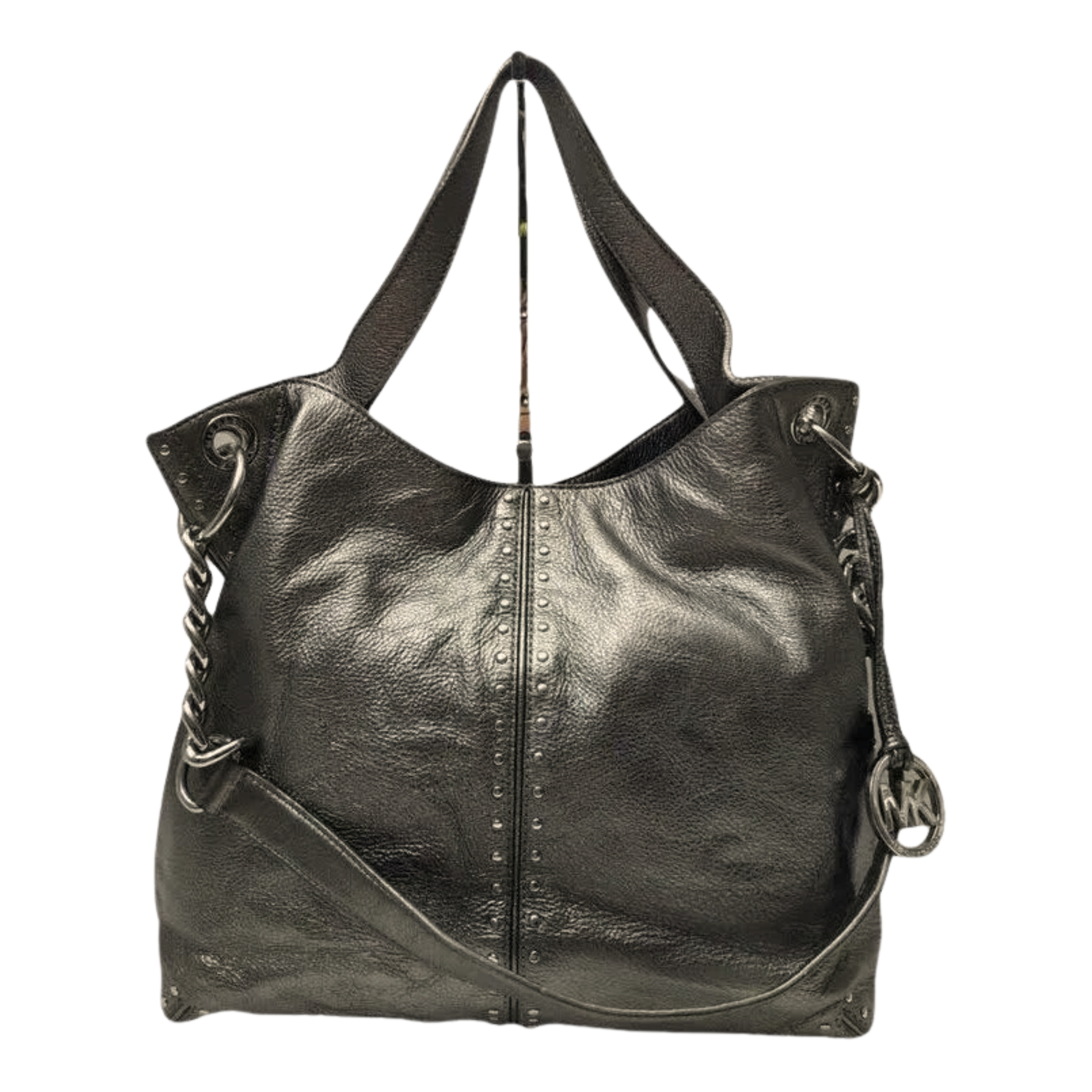 Michael Kors Uptown Astor Metallic Studded Leather Hobo Bag